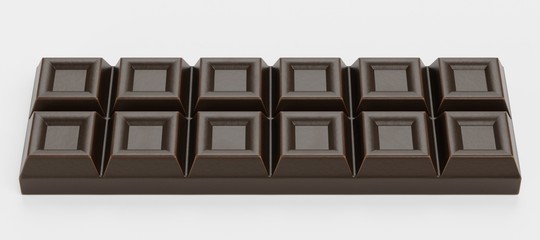 Realistic 3D Render of Chocolate Bar