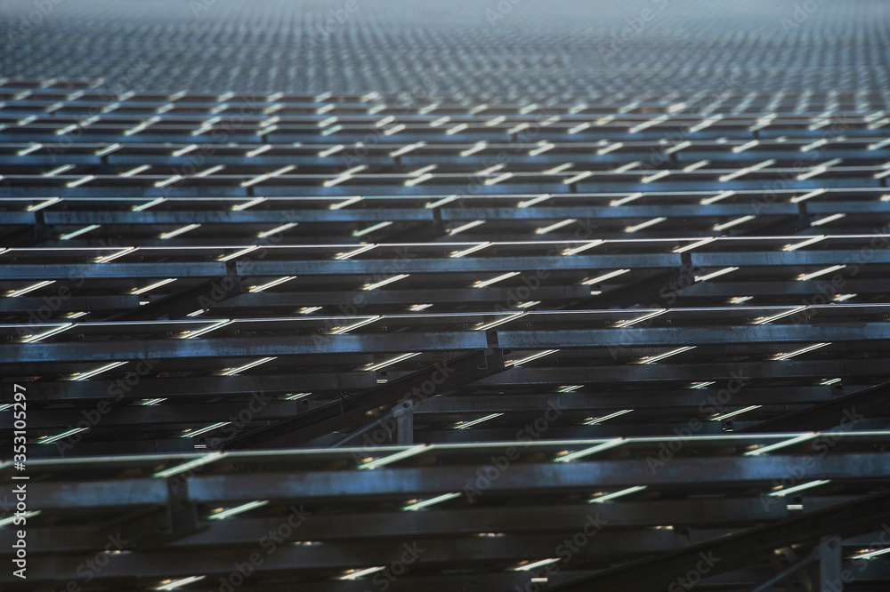 Poster array of solar cell farming for electricity