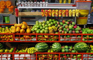 Fresh fruits mix in the market