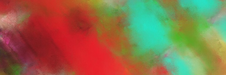 Obraz premium abstract colorful diagonal background with lines and sienna, dark sea green and light sea green colors. can be used as texture, background or banner