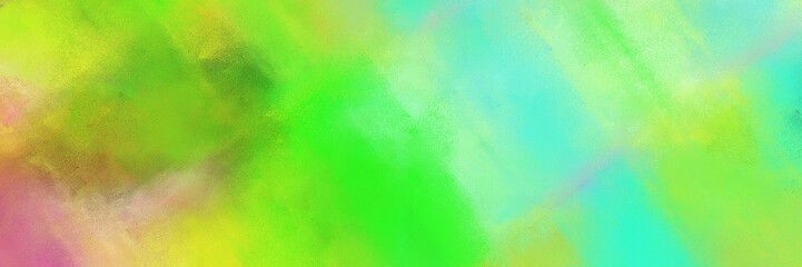 abstract colorful background with lines and yellow green, aqua marine and vivid lime green colors. can be used as canvas, background or texture