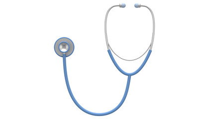 Realistic medical equipment, blue stethoscope
