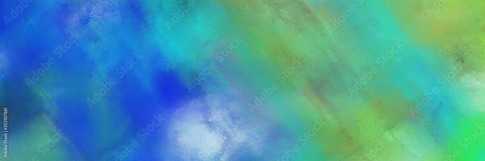 Poster abstract colorful diagonal background with lines and blue chill, strong blue and moderate green colo