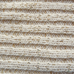   Knitted background with gold threads  