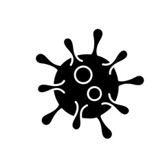 Black bacteria virus of coronavirus vector icon illustration isolated on white background. Outline sign, pictogram. Symbol logo illustration covid-19 concept