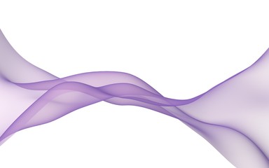 Abstract wave. Scarf. Bright ribbon on white background. Abstract smoke. Raster air background. 3D illustration