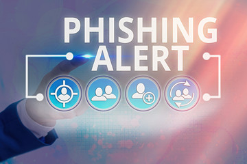 Word writing text Phishing Alert. Business photo showcasing aware to fraudulent attempt to obtain...