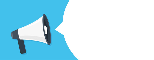 Megaphone for advertisement speech symbol