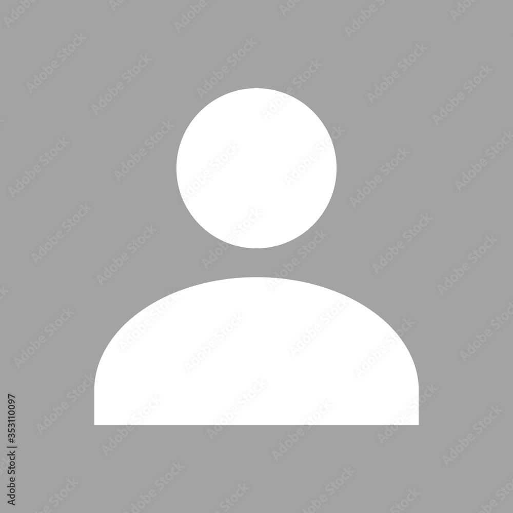 Poster default avatar profile flat icon. social media user vector. portrait of unknown a human image