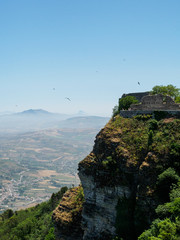 the leftovers of a fortress in western sicily