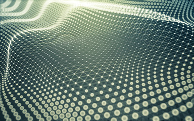 Abstract background. Molecules technology with polygonal shapes, connecting dots and lines....