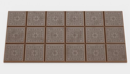 Realistic 3D Render of Chocolate Bar