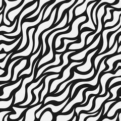 Zebra Stripes Seamless Pattern. Zebra print, animal skin, tiger stripes