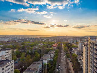 Fototapeta premium Panoramic view of Chisinau, the capital city of the Republic of Moldova