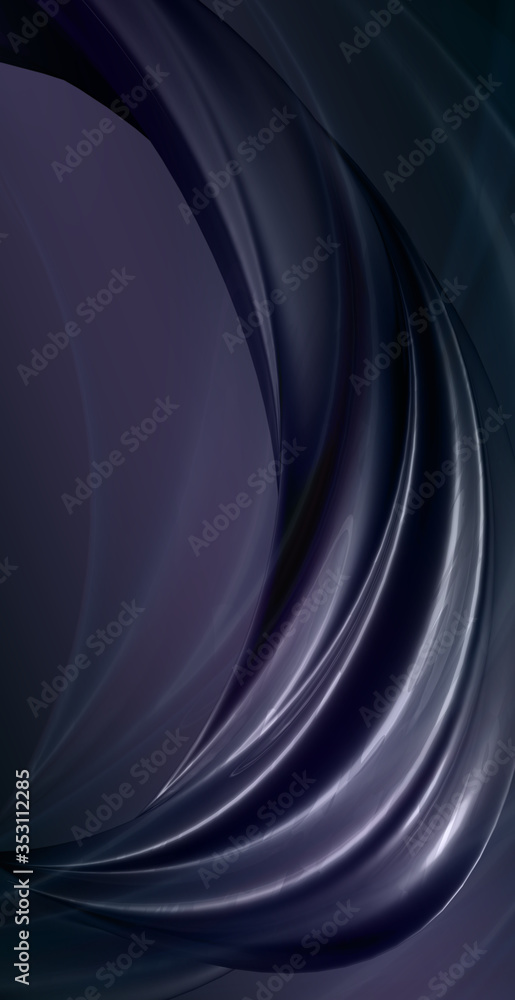 Poster abstract technological background of wave geometry. 3d render