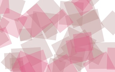 Multicolored translucent squares on white background. 3D illustration