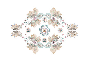 Classic paisley and fine lace pattern, Persian pattern，suitable for textile clothing and wallpaper design, invitation design © zhang