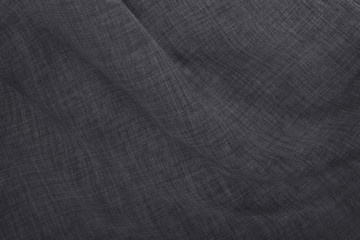 Grey fabric cloth texture for background and design art work, beautiful crumpled pattern of silk or linen.