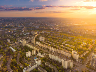 Naklejka premium Panoramic view of Chisinau, the capital city of the Republic of Moldova