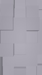 Fototapeta premium Abstract gray elegant cube geometric background. Chaotically advanced rectangular bars. 3D Rendering, 3D illustration