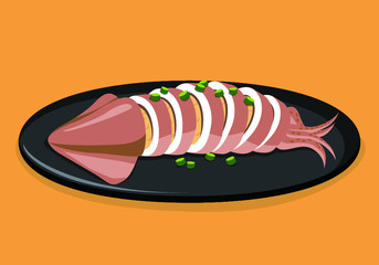 Japanese cuisine: Grilled squid rice