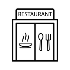 restaurant icon design, flat style trendy collection