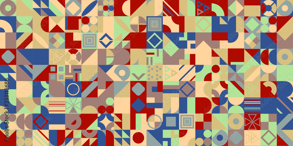Poster abstract shapes compositions. colorful vector background