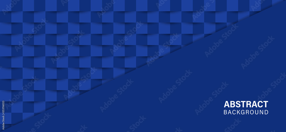 Poster geometric cube blue background. abstract background texture. vector abstract background. banner post