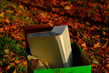 cardboard box is in the urn, Moscow
