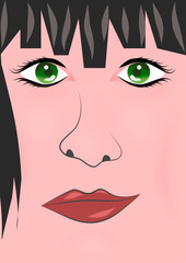 vector illustration of woman face