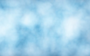 Background of abstract white color smoke isolated on blue color background. The wall of white fog. 3D illustration