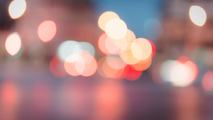 City lights blur bokeh