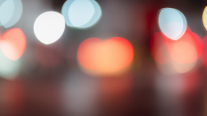 Abstract bokeh lights defocused on black background