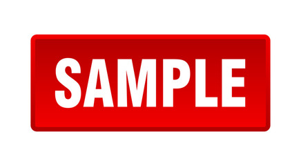 sample button. sample square red push button