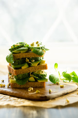 Fresh veggies and avocados on the vegan picnic menu