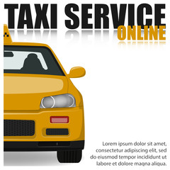 Online taxi service poster concept. © Zuev Ali