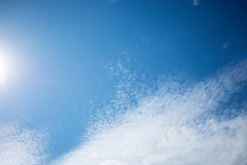 Beautiful vibrant cirrus cumulus clouds. Background. Beautiful concept