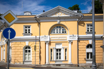 Naklejka premium Yauzskaya Hospital (Medsantrud). It was built in the 1790s as the palace of Batashov, since 1878 this is the municipal hospital.