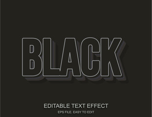 Black text effect style