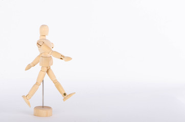 The various poses of wooden mannequin
