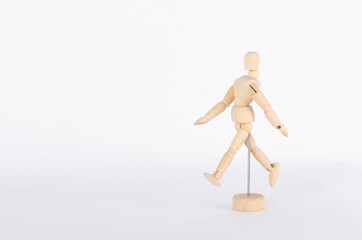 The various poses of wooden mannequin