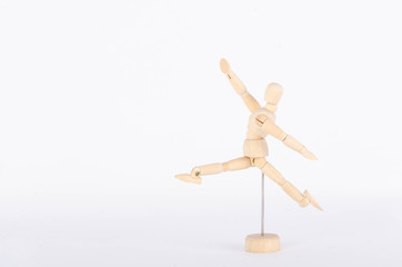 The various poses of wooden mannequin