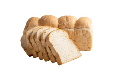 Breads isolated on the white background