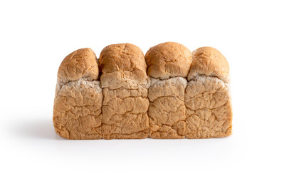 Freshly baked bread isolated on the white background
