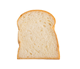 Slice of bread isolated on the white background