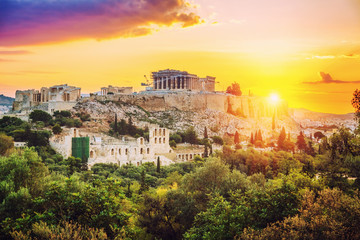 Parthenon, Acropolis of Athens, Greece at sunrise