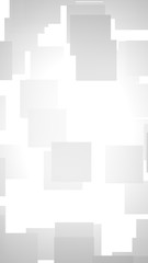 White abstract background. Misty backdrop with grey squares. 3D illustration