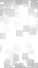 White abstract background. Misty backdrop with grey squares. 3D illustration
