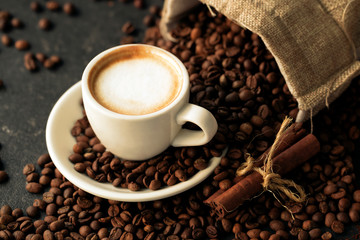 Tidal wave of coffee beans advancing