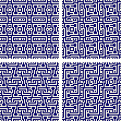 set of seamless geometric pattern with geometric shapes,Fabric pattern,Tile pattern,Carpet pattern,Wallpaper pattern